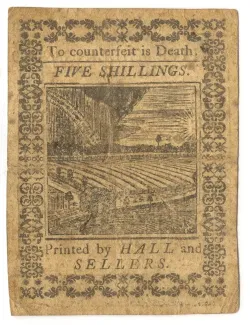 United States (pre-federal and private/territorial) 5 Shillings, 1773 reverse