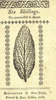 United States (pre-federal and private/territorial) 6 Shillings, 1776 reverse