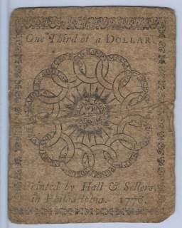 Pre-federal and private/territorial 0 Undefined, 1776 reverse