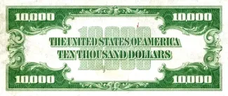 United States 10,000 Dollars, 1928 P-428 reverse