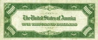 United States 1,000 Dollars, 1928 P-426 reverse