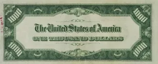 United States 1,000 Dollars, 1934 P-435 reverse