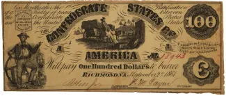 United States 100 Dollars, 1861 P-38 obverse