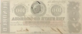 United States 100 Dollars, 1863 P-869 reverse