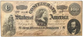 United States 100 Dollars, 1864 P-71 obverse