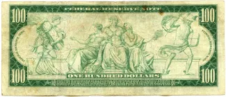 United States 100 Dollars, 1914 P-363 reverse