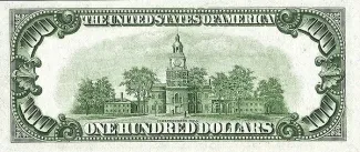 United States 100 Dollars, 1928-1934 P-424 reverse