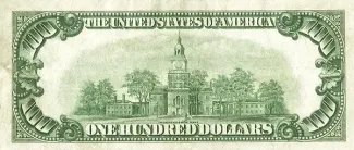 United States 100 Dollars, 1928 P-403 reverse