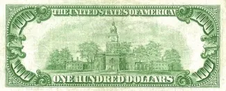 United States 100 Dollars, 1928 P-424 reverse