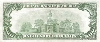 United States 100 Dollars, 1928 P-424 reverse