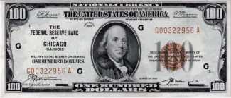 United States 100 Dollars, 1929 P-399 obverse