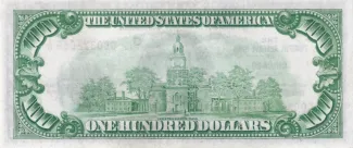 United States 100 Dollars, 1929 P-399 reverse