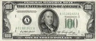 United States 100 Dollars, 1950 P-442 obverse