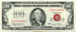 United States 100 Dollars, 1966 P-384 obverse