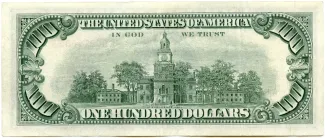 United States 100 Dollars, 1966 P-384 reverse