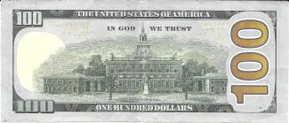 United States 100 Dollars, 2009-2021 P-535 reverse