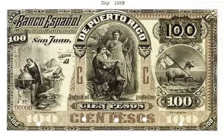 Puerto Rico 100 Pesos, 1889-1890