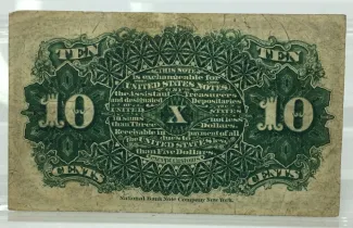 United States 10 Cents, 1863 P-115 reverse