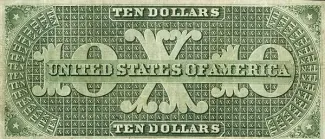 United States 10 Dollars, 1861 P-126 reverse