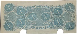 United States 10 Dollars, 1862-1863 P-52 reverse