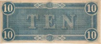 United States 10 Dollars, 1864 P-68 reverse