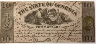 United States 10 Dollars, 1864 obverse