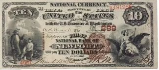 United States 10 Dollars, 1882 obverse