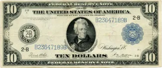 United States 10 Dollars, 1914 P-360 obverse