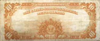United States 10 Dollars, 1922 P-274 reverse