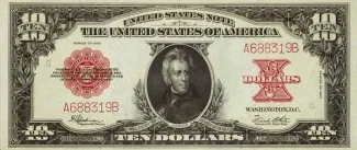 United States 10 Dollars, 1923 P-190 obverse