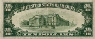 United States 10 Dollars, 1928 P-421 reverse