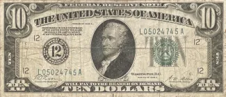 United States 10 Dollars, 1928 P-421 obverse