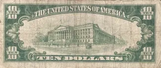 United States 10 Dollars, 1928 P-421 reverse