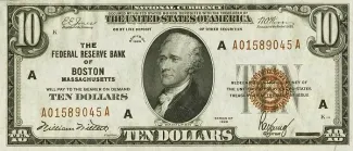United States 10 Dollars, 1929 P-396 obverse