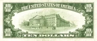 United States 10 Dollars, 1933 P-413 reverse
