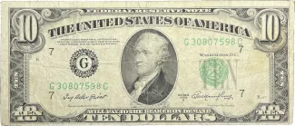 United States 10 Dollars, 1950 P-439 obverse