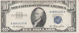 United States 10 Dollars, 1953 P-418 obverse