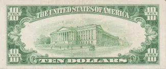 United States 10 Dollars, 1953 P-418 reverse