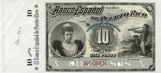 Puerto Rico 10 Pesos, 1894-1897