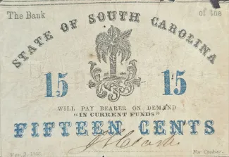 United States 15 Cents, 1863 obverse