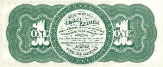 United States 1 Dollar, 1862 P-128 reverse
