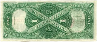 United States 1 Dollar, 1874-1917 P-153 reverse