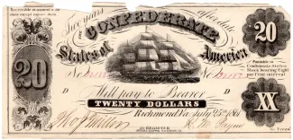United States 20 Dollars, 1861 P-10 obverse