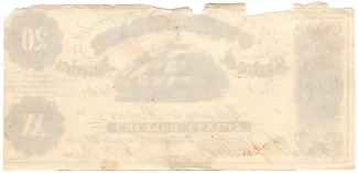 United States 20 Dollars, 1861 P-10 reverse
