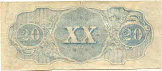 United States 20 Dollars, 1862 P-53 reverse