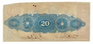 United States 20 Dollars, 1863 reverse
