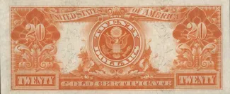 United States 20 Dollars, 1905 P-269 reverse