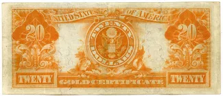 United States 20 Dollars, 1906 P-270 reverse