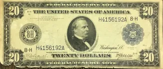 United States 20 Dollars, 1914 P-361 obverse