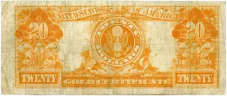United States 20 Dollars, 1922 P-275 reverse